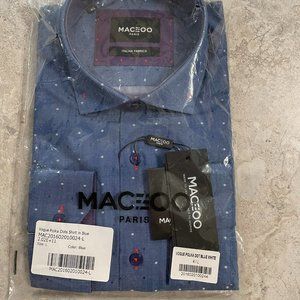 Maceoo Vogue fancy dress shirt, size Large,  French Made with  Italian fabric